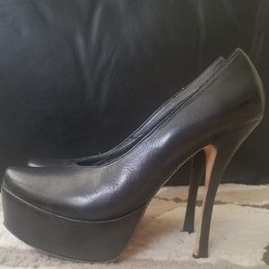 Dolce Vita Black Leather Stiletto Heels